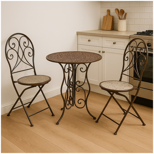 Tischgruppe Lani Antik Rost Essgruppe für Küche