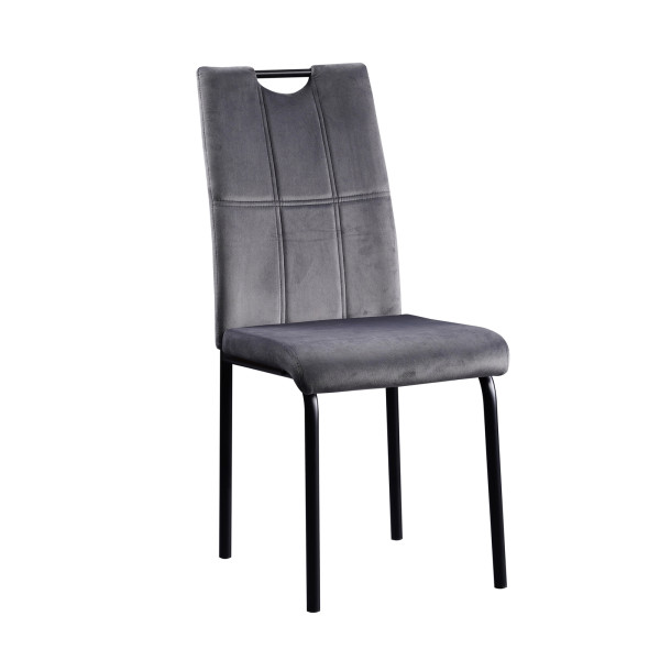 Stuhl Denton Velvet grau