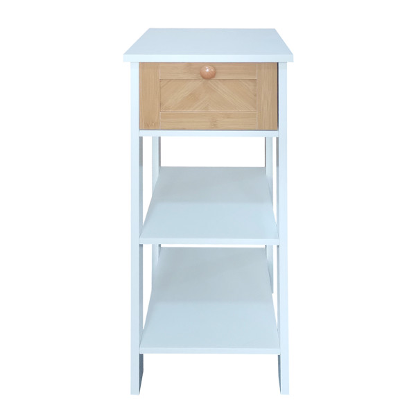 HTI-Living Jerik Weiß Holzoptik Beistelltisch mit Schublade