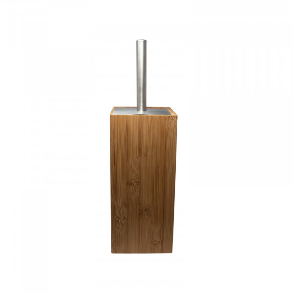 HTI-Living Bambus/Edelstahl Toilettenbürste mit Behälter