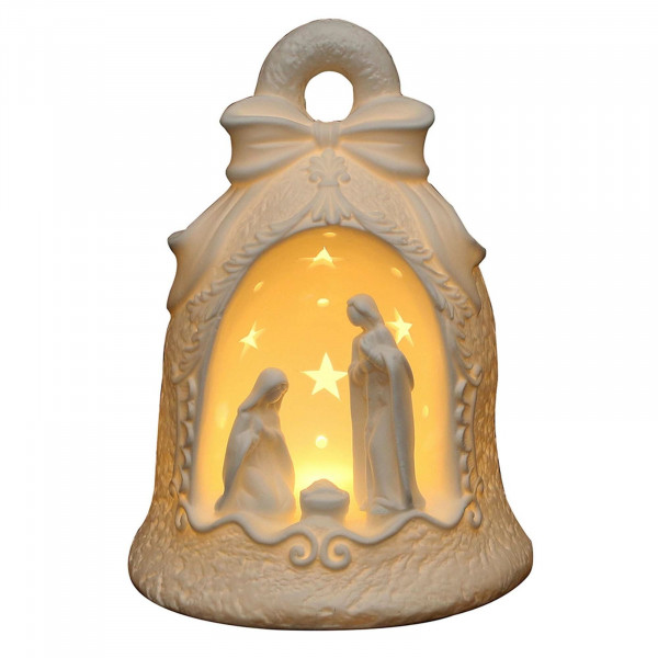 SIGRO Heilige Familie Windlicht Glocke, Porzellan