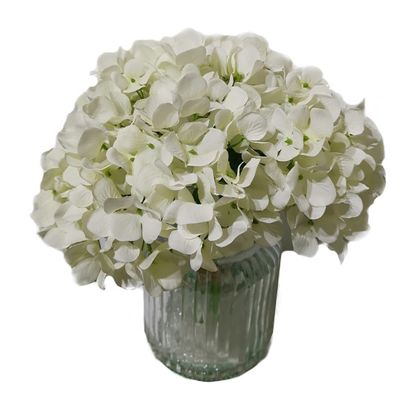 HTI-Living Flora Hortensie Weiß in Vase Kunstblume