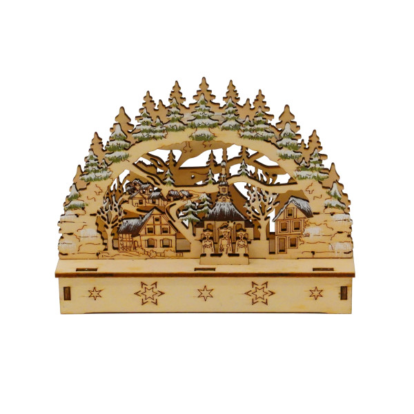 Lichterbogen Dorf im Tannenwald