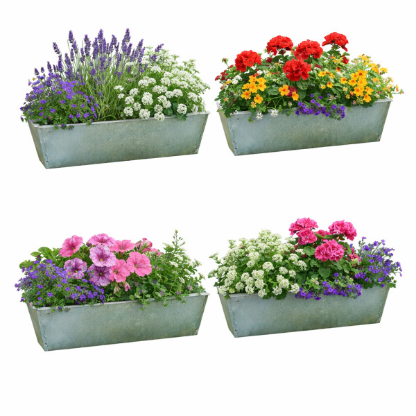 Pflanzkasten verzinkt 4er Set
