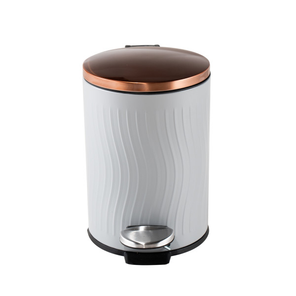 Kosmetikmülleimer Jannik 3L Grau/Kupfer