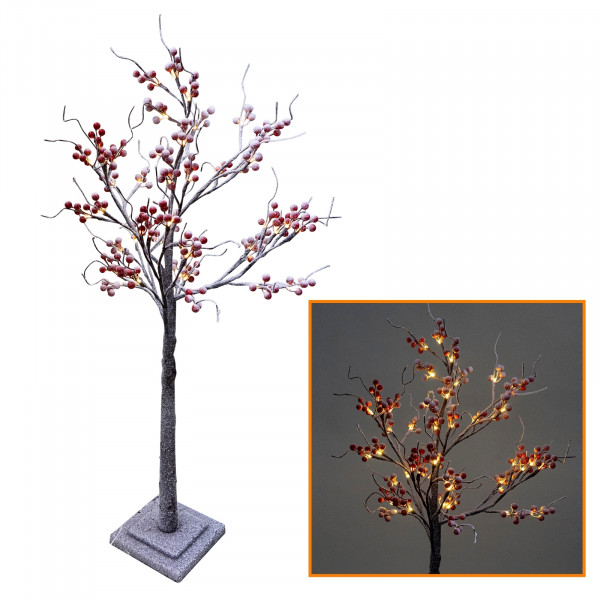 HTI-Living mit roten Beeren LED-Baum