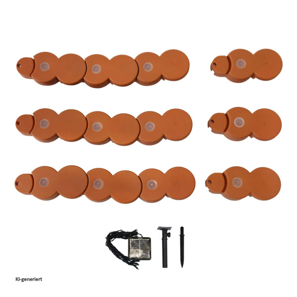 Beetumrandung Nessa Solar Palisade, 36-tlg terraco