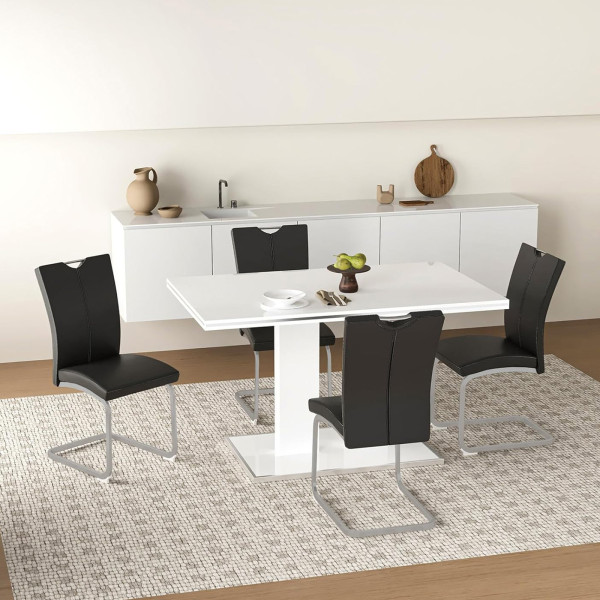 Schwingstuhl Jean 4er Set Schwarz