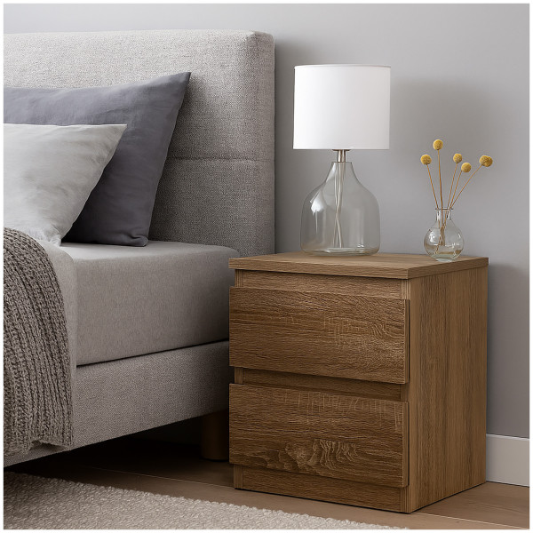 HTI-Living mit 2 grifflosen Schubladen Nachtkommode 2er Set Sonoma