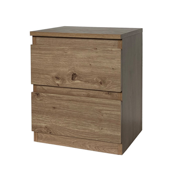 HTI-Living Thekla Artisaneiche Nachtkommode 2 grifflose Schubladen