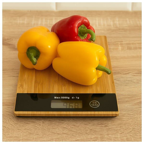 HTI-Living stilvoll für Ihre Küche Digitale Küchenwaage aus Bambus