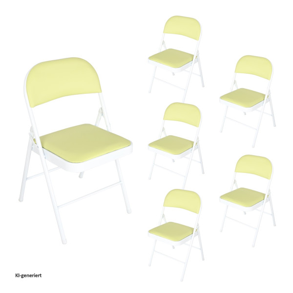 Klappstuhl Wedigo PVC Grün 6er Set