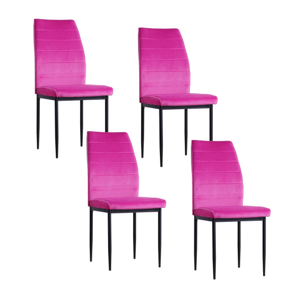Stuhl Madison Velvet pink 4er Set