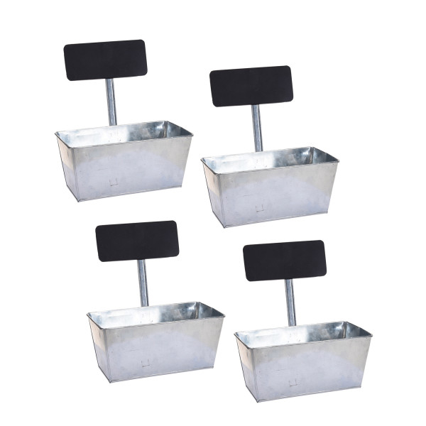HTI-Living mit Beschriftungsfeld Blumenkasten 4er Set