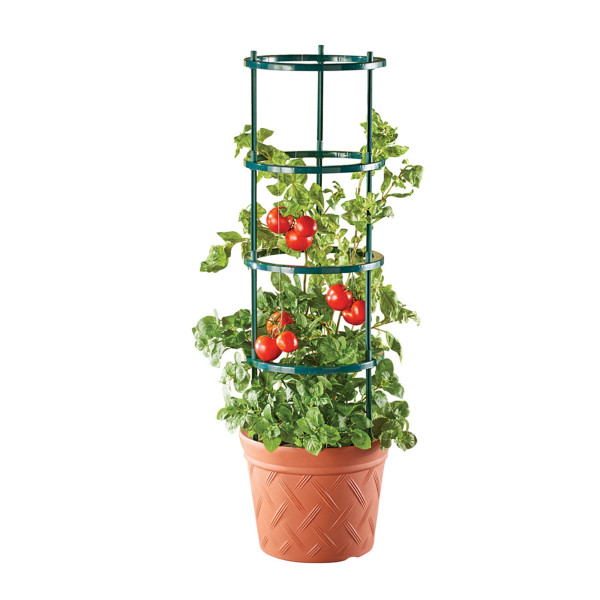 Pflanztopf Nessa mit Rankhilfe, terracotta