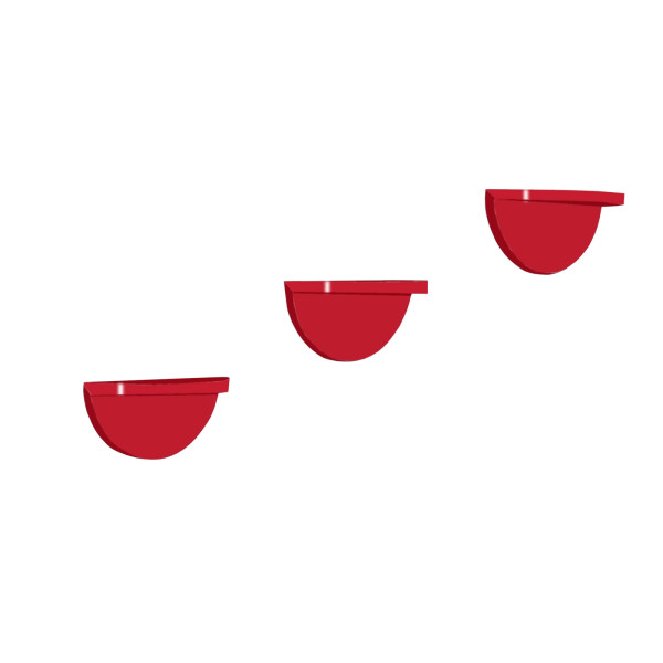 Wandregal Altona 943 3er Set Rot