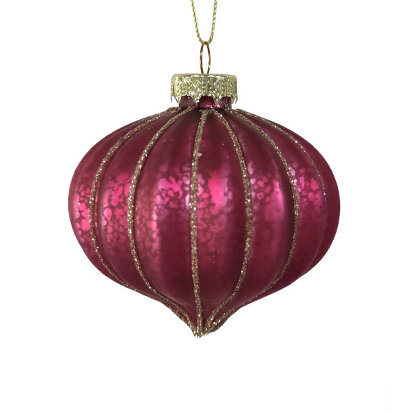 HTI-Living Rot mit Glitzer Christbaumschmuck Zapfen