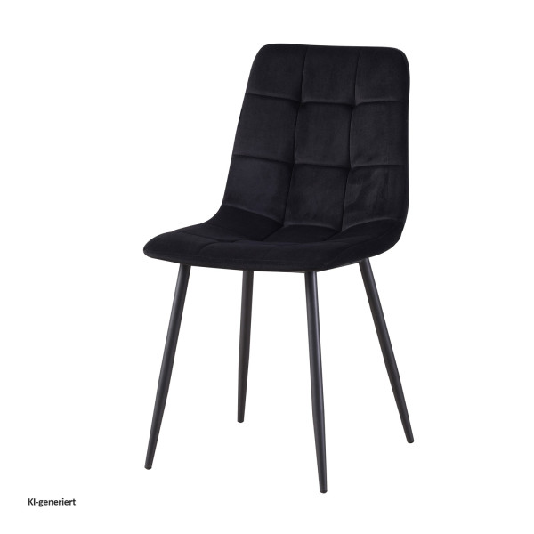 Stuhl Mesa Velvet schwarz