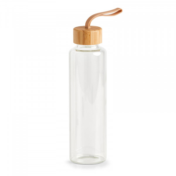 ZELLER Present mit Bambusdeckel Trinkflasche "to go" 560 ml