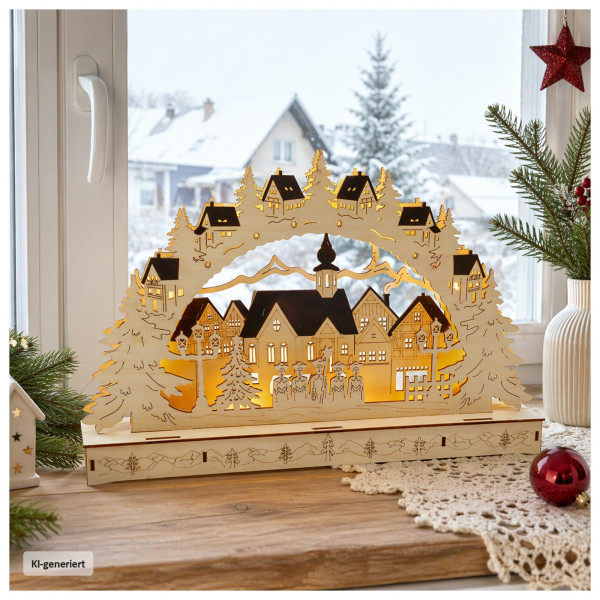 Lichterbogen Sternensinger im Winterdorf