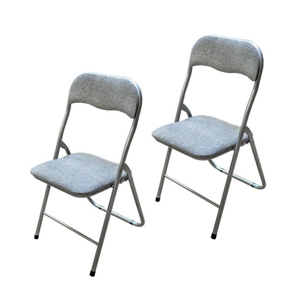 Klappstuhl Dima Fabric Grau 2er Set