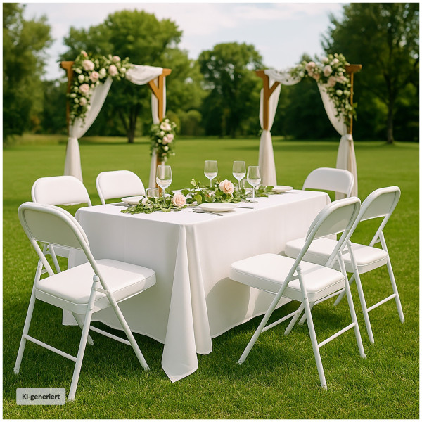 Klappstuhl Wedigo PVC Weiß 4er Set