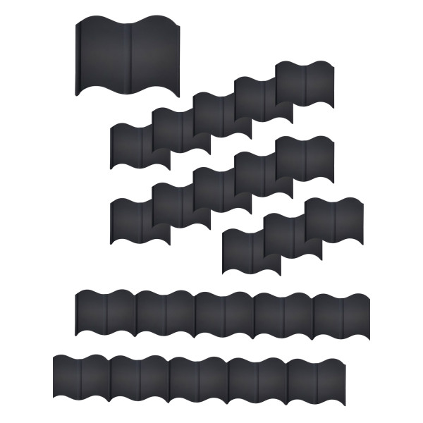 Beetumrandung Nessa, Wave, 24teilig, schwarz