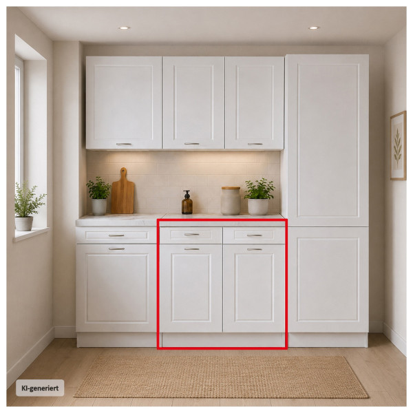 Unterschrank mit 2 Schubladen Jenna Country 80 cm