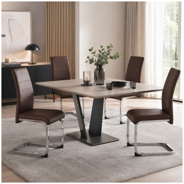 Schwingstuhl SallyC PU Braun