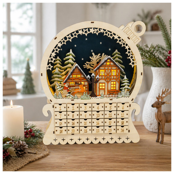 Adventskalender Weihnachtskugel zum selbst befüllen