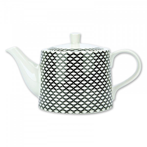 Jameson Tailor Retro Collection Teekanne Lochmuster schwarz/weiß