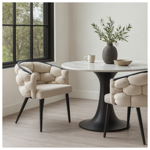 HTI-Living Alsen Schwarz Beige Stuhl