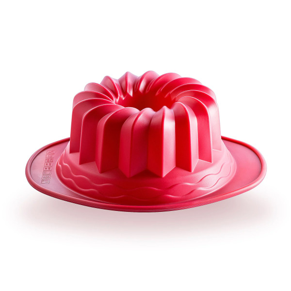 Gugelhupfform aus Silikon 24x10cm – stabile Backform mit Griffen