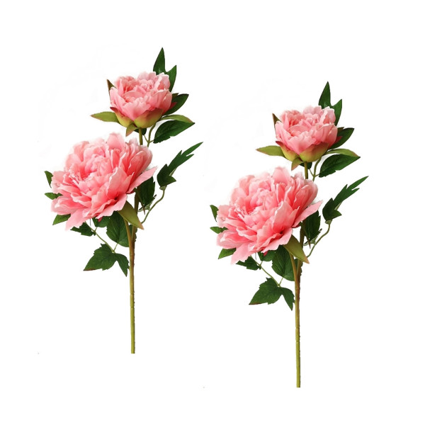 HTI-Living Flora 71 cm Pfingstrose 2er Set Rosa