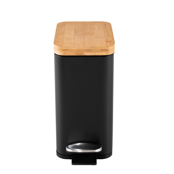 Pedalmülleimer Modern 5L Schwarz/Natur