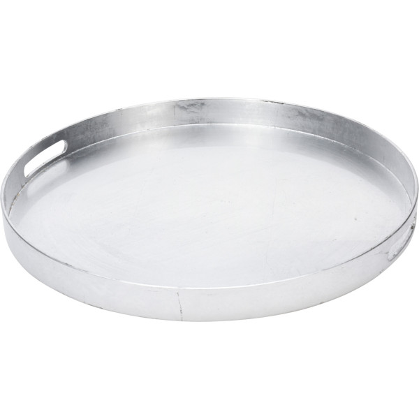 TABLETT RUND 46X4CM SILBER