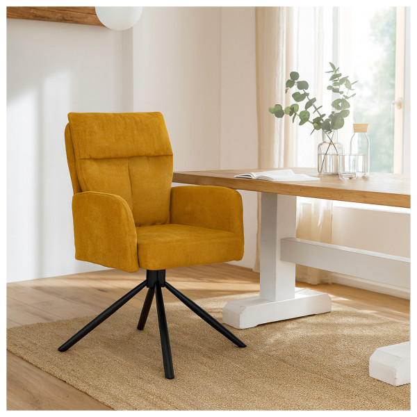 HTI-Living Kyra Gelb 2er-Set Esszimmerstuhl