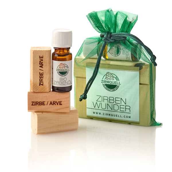 Zirbenwunder Organzabeutel mit 10 ml Öl Zirmquell
