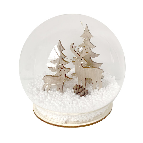 Schneekugel Rehe