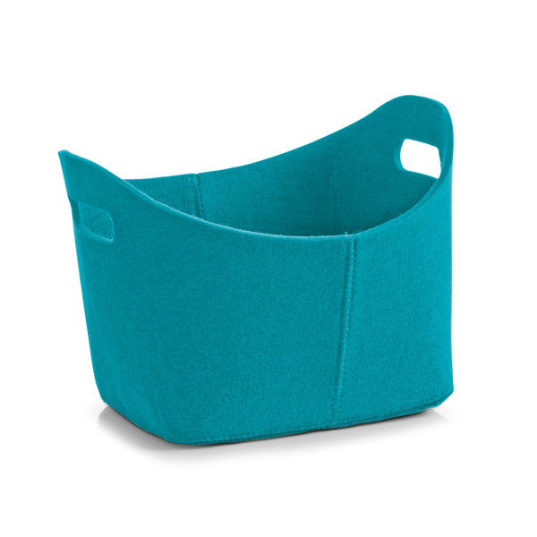 Korb, oval, Filz, petrol