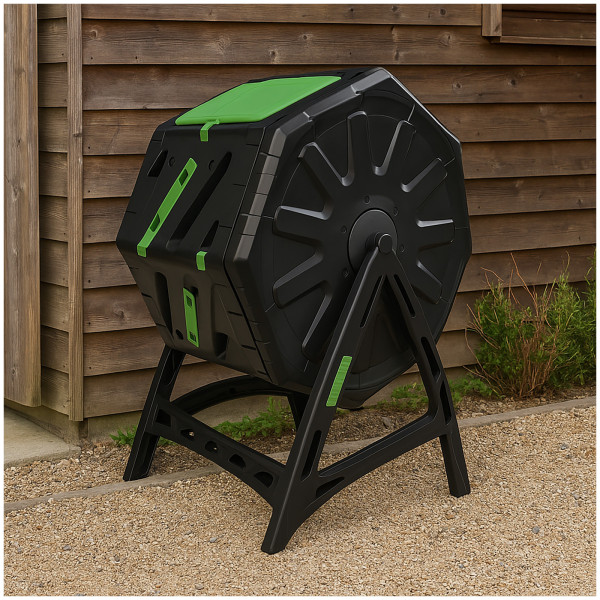 HTI-Living Trommelkomposter mit Rotation für schnelle Verrott Komposter Nessa 70 L