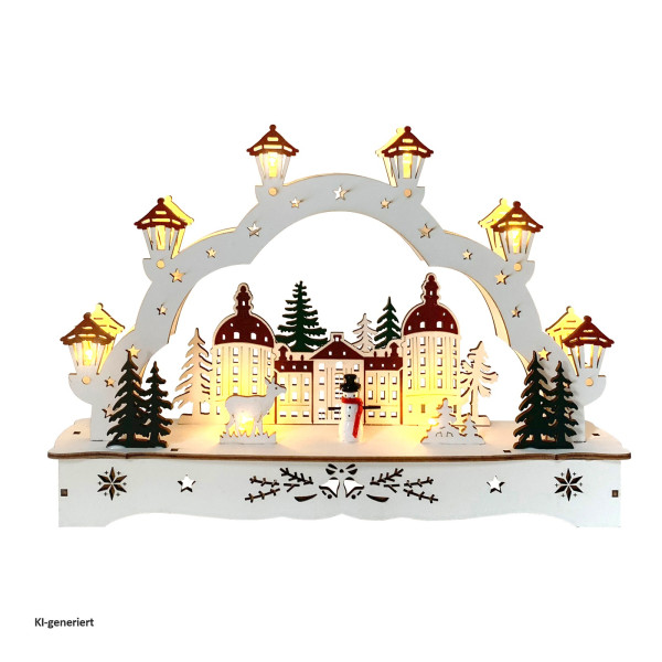 Lichterbogen Winterschloss Natur Weiß