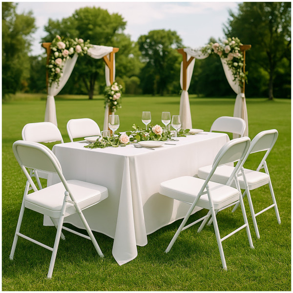 HTI-Living Metallgestell und PVC-Bezug 4er Set Klappstühle mit Polsterung