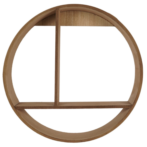 Wandregal MDF rund Hellbraun