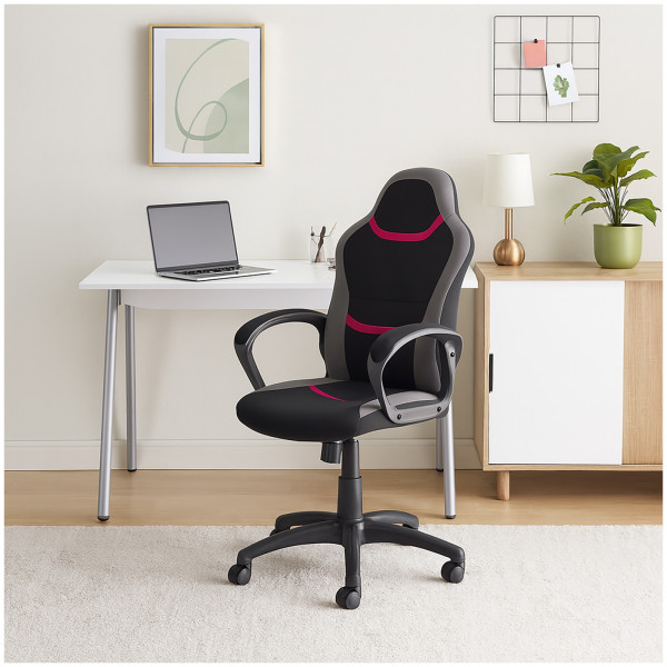 HTI-Living Marcel Pink Bürostuhl höhenverstellbar