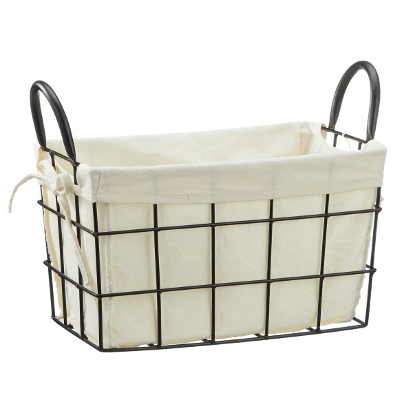 Korb, Metall, schwarz, ca. 31x19x18cm