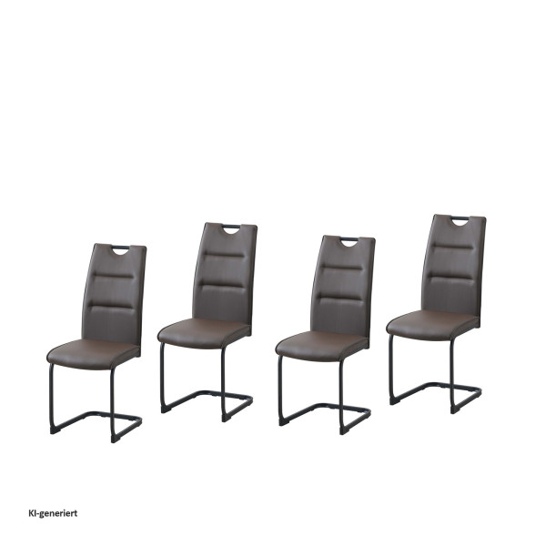 Schwingstuhl DannyP PU Braun