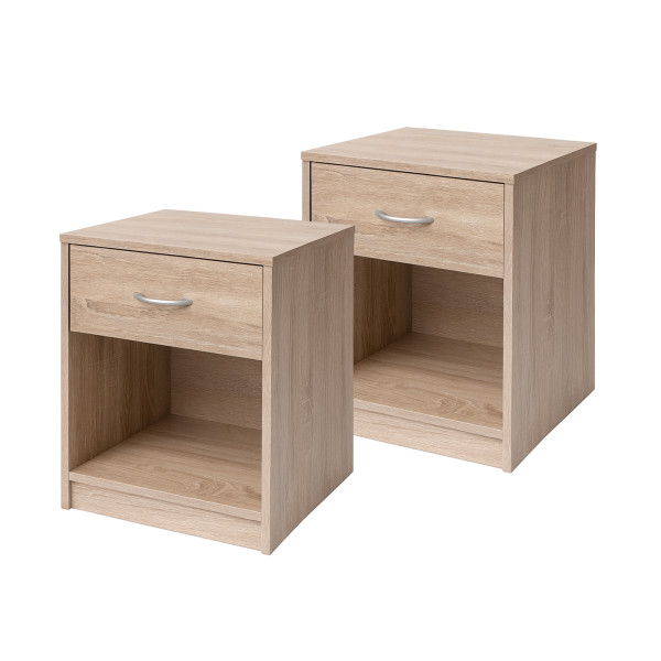 HTI-Living Nina Sonoma Nachtschrank mit 1 Schublade 2er-Set