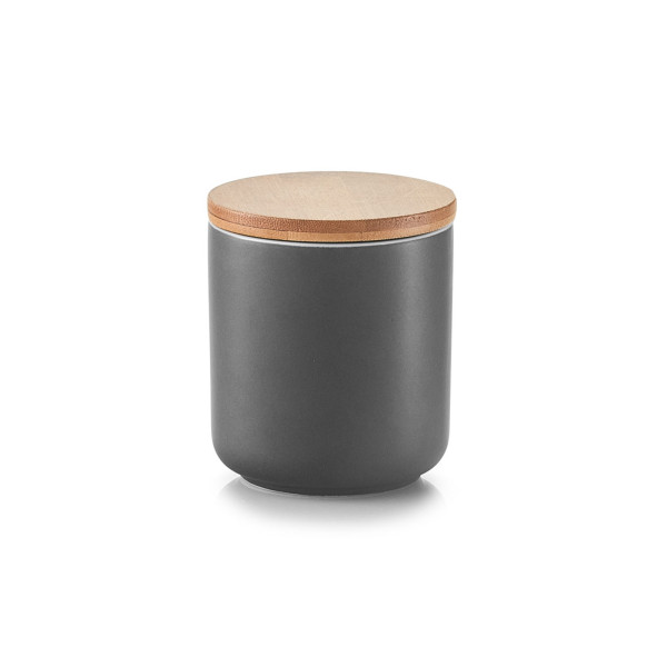 Gewürzdose m. Bambusdeckel, 200 ml, Keramik, anth