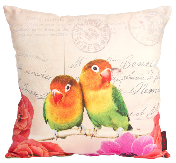 Dekokissen Bunte Vögel Papagei 45x45